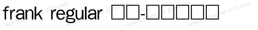 frank regular 粗体字体转换